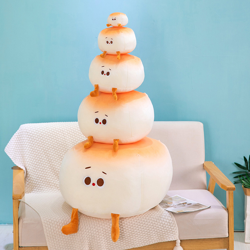 Creative Cute Steamed Bread Doll Pillow Home Decoration Children Pillow Doll Girls Holiday Gift Wholesale