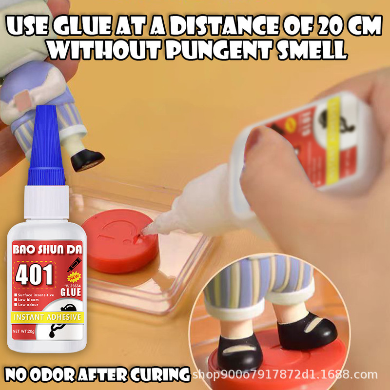 401 Instant Adhesive Strong Universal Glue for Bonding Metal, Wood, Jade, Stone, Plastic, and Shoes, Fast-Drying Adhesive