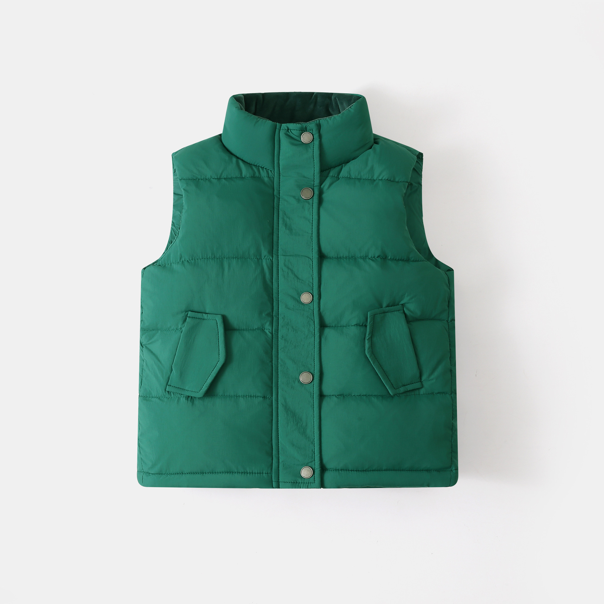 2025 chaleco de pluma de invierno corto coreano hombro grueso chaleco de calentamiento abrazadera chaqueta relleno de caballo blanco