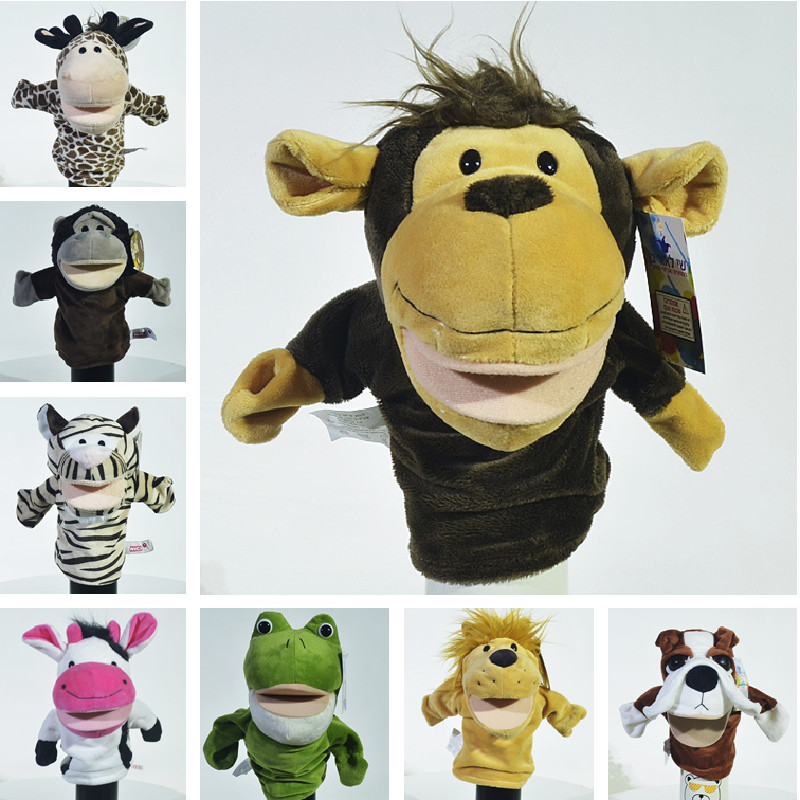 Muñeca de mano animal de boca abierta de dibujos animados muñeca interactiva entre padres e hijos