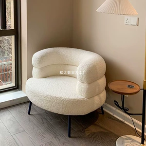 Интернет -знаменитость Bobo Lambskin Lazy Dofa Стул гостиная спальня для спальни для отдельного повседневного макияжа кресло кресло стул Стул