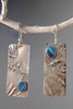 Blue stone inlay, earrings, wish, European style