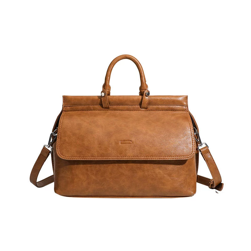 Retro capacious shoulder bag, handheld bag strap