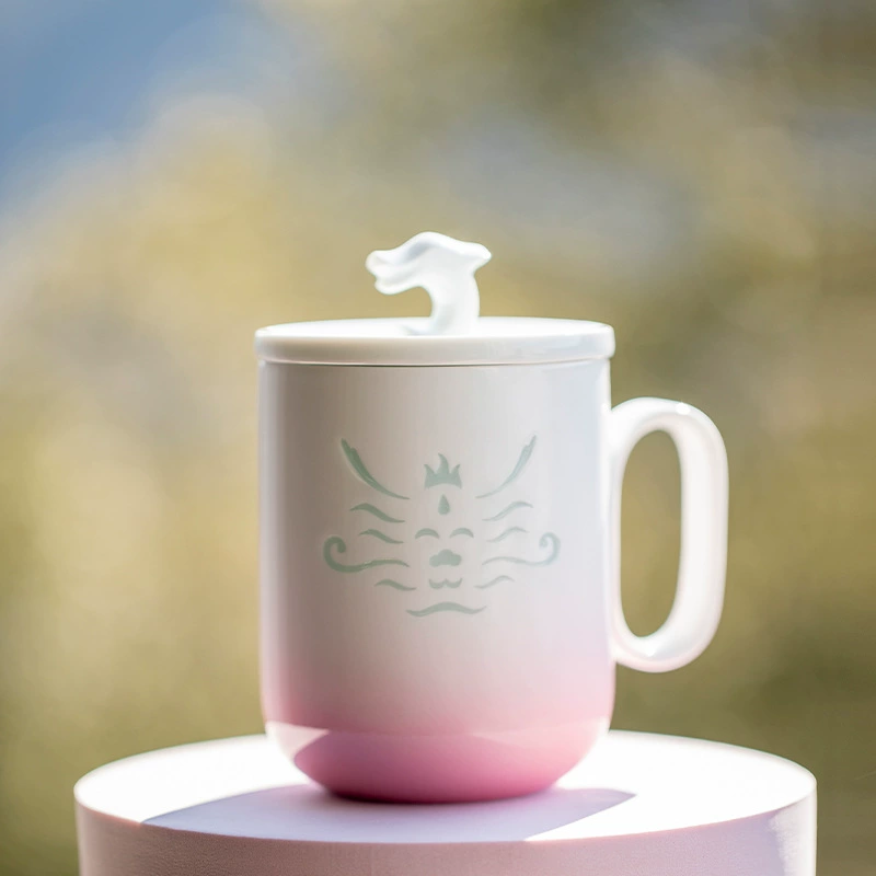 合燊 Новый керамический продукт Jingdezhen чашка зодиака подарок высокий вид красная и синяя CP пара кружка с крышкой чайная чашка