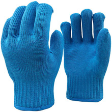 厂家新品蓝色棉手套可点硅胶耐高温300度隔热防护厨房工业手套
