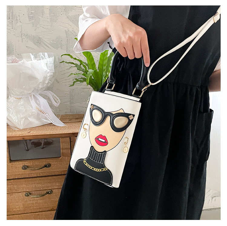 345g Weight Cotton Lining Material Sewing Thread Fashion Element Zipper Closure Type Single Shoulder Strap Strap Type Crossbody Bag Bags Type Casual, Shopping Occasion Pu Leather Material Human Pattern All Seasons Season Women's Gender Streetwear Style Square Shape Medium Size Women's Medium Pu Leather Human Streetwear Sewing Thread Square Zipper Crossbody Bag 8