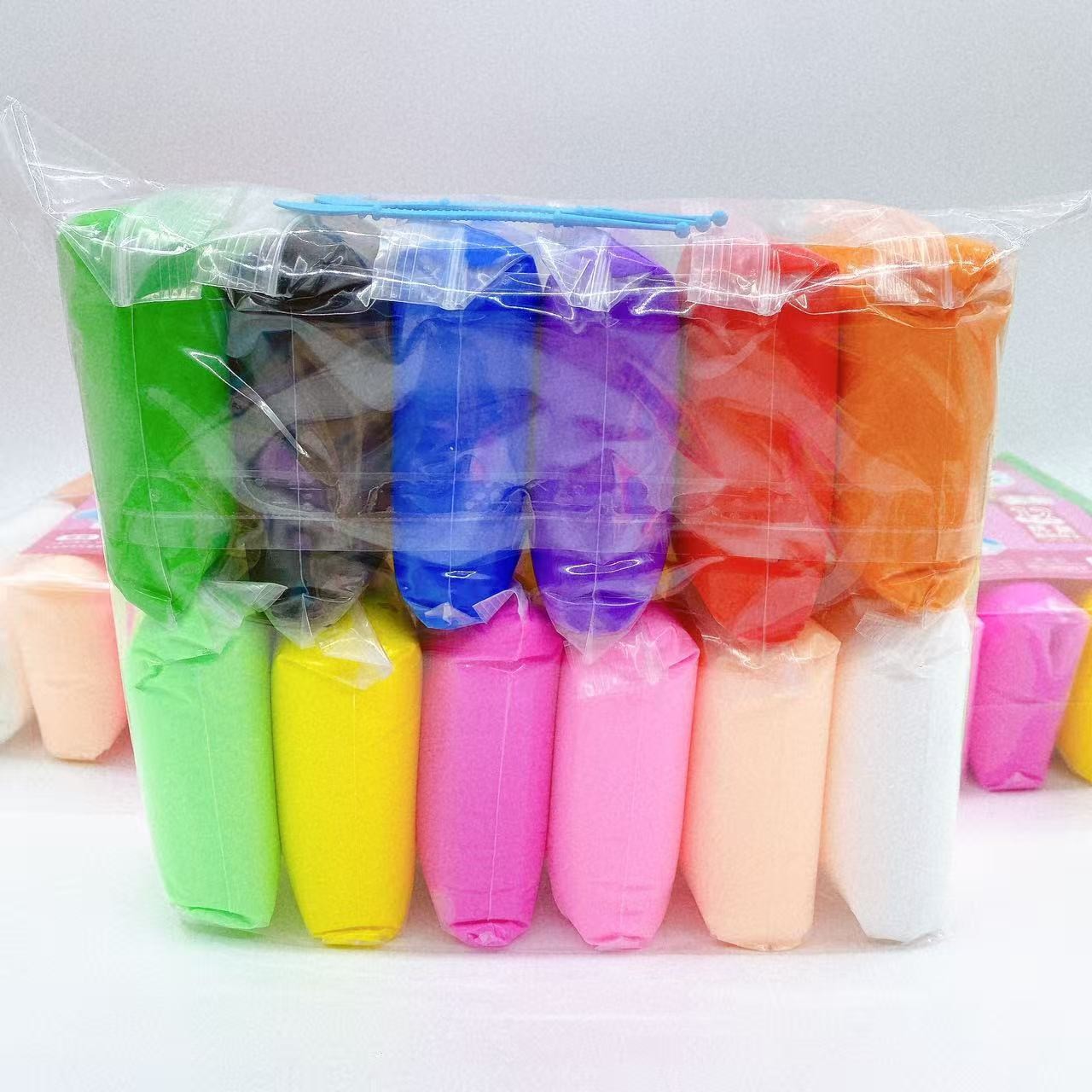 Gran capacidad de 12 colores arcilla ultra ligera 50 gramos con herramientas conjunto de placa de goma para jardín de infantes hecha a mano DIY puzzle lote