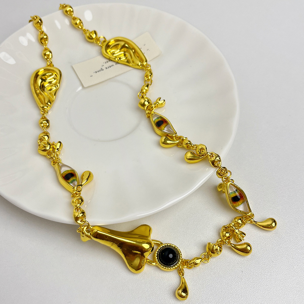 21g Weight Rings, Earrings, Necklace Classification 1 Piece, 1 Pair Quantity Holiday, Daily Occasion Alloy Material Eye Pattern Women's Gender Plating Design Basic, Modern Style, Classic Style Style Basic Modern Style Classic Style Eye Alloy Plating Women's Rings Earrings Necklace 7