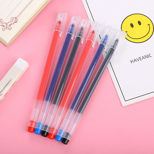 Large-capacity neutral pen, high-quality Juenengxiu water-based pen, black, red, and blue colors, 0.5mm needle-tube office stationery signing pen