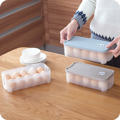 Egg cartons can be stacked with plastic crisper refrigerator egg rack egg tray kitchen multi-grid thickened food storage box transparent