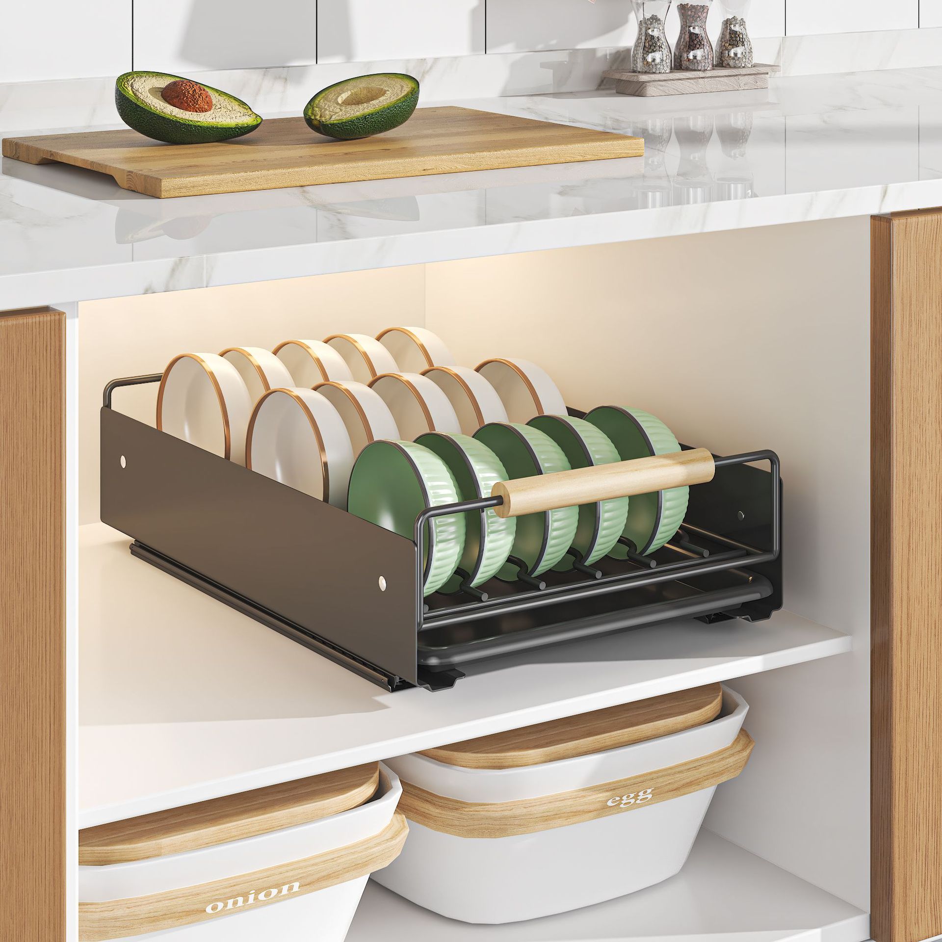 Marco de tazón negro de una sola capa