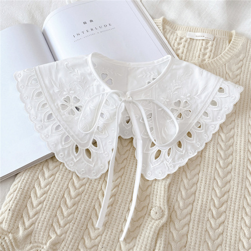 New fake collar women's Korean solid color women's shirt collar decoration spring, autumn and summer hollow shoulder shirt collar