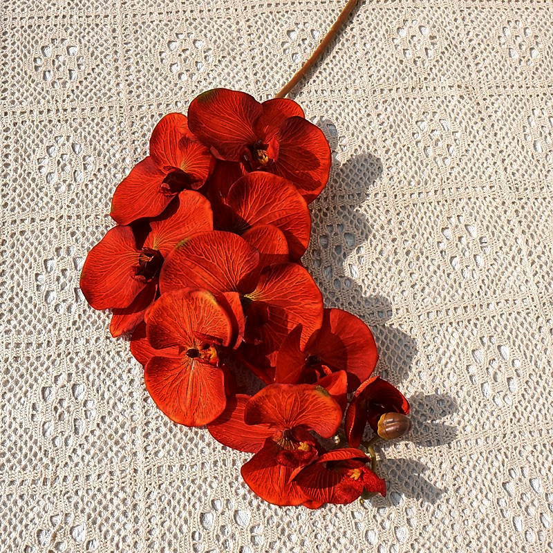 Orquídeas biónicas flores falsas flores decoración floral de lujo ligera flor flor floral floral arreglos floral decoración de la sala de estar ramo de flores