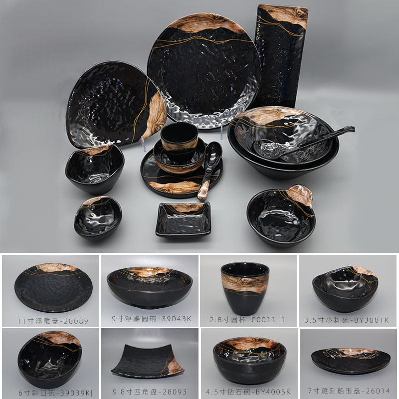 Dongyu Japanese Retro Melamine Tableware Commercial Barbecue Restaurant Hot Pot Restaurant Imitation Porcelain Plate Flavor Plate Hotel Hotel Tableware Dongyu Japanese Retro Melamine Tableware Commercial Barbecue Restaurant Hot Pot Restaurant Imitation Porcelain Plate Flavor Plate Hotel Hotel Tableware