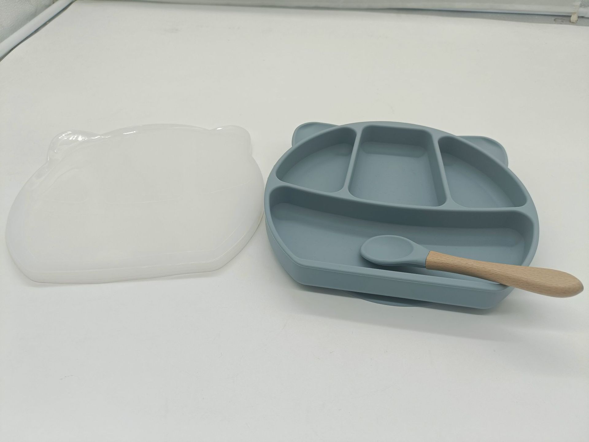 硅胶小熊猫吸盘碗盖