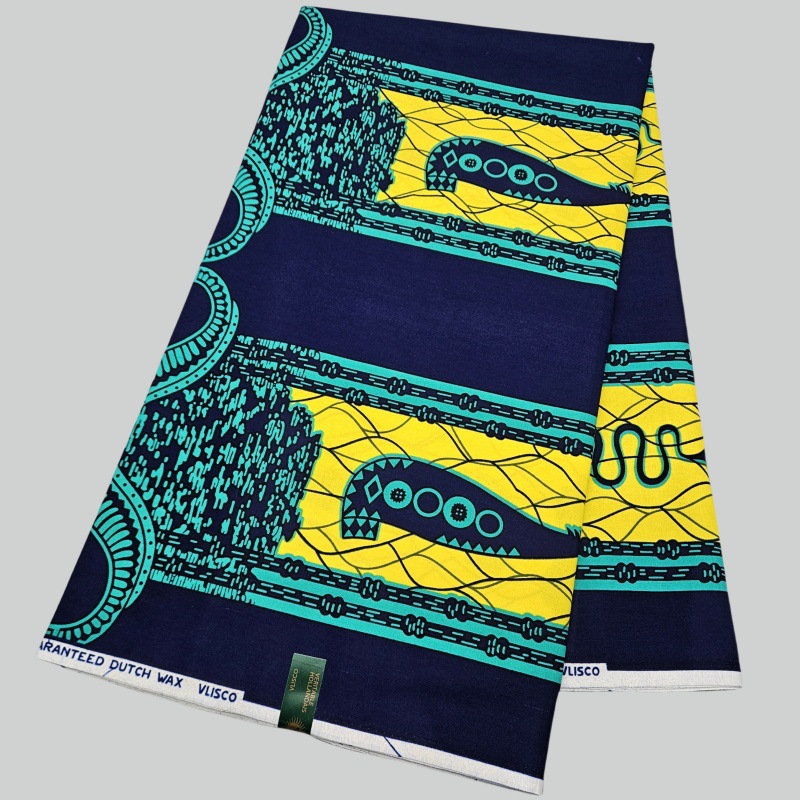 现货非洲全棉蜡染布批发零售Cotton African Wax Fabric6码蜡布
