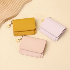 国境を越えた女性の新しい純色財布カードバッグins短いシンプルなファッション多カードカードバッグジッパー小銭入れ
