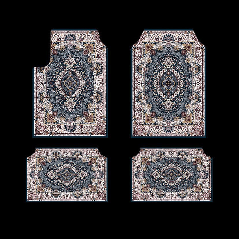 Cross-Border Bohemian Four-Piece Car Floor Mats for Main and Passenger Front and Rear Floor Mats Amazon Temu Dropshipping Floor Mats