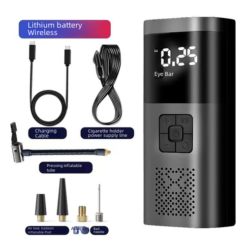 Cross-border on-board air pump handheld wireless charging smart portable electric bike tire inflator power bank