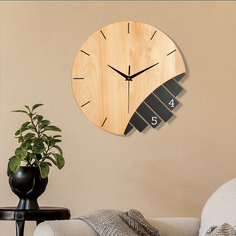 Cross-border retro americano viejo reloj de pared creativo madera sólida reloj silencioso reloj de decoración de la sala de estar doméstica