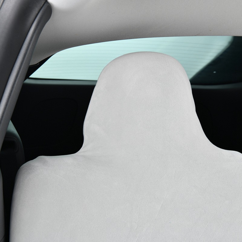 Elastic Car Seat Cover, Derong Rear Seat Cushion Cover, Seat Cushion, Backrest and Headrest Integrated Cover, Dust-Proof and Stain-Resistant, Single Layer