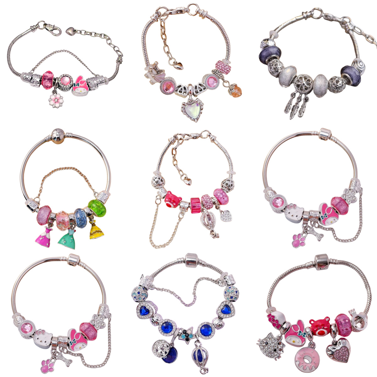 Panjia Bracelet Pando Angel Wings Bracelet Shake Voice Live Explosions High Version DIY Removable Bracelet for Women