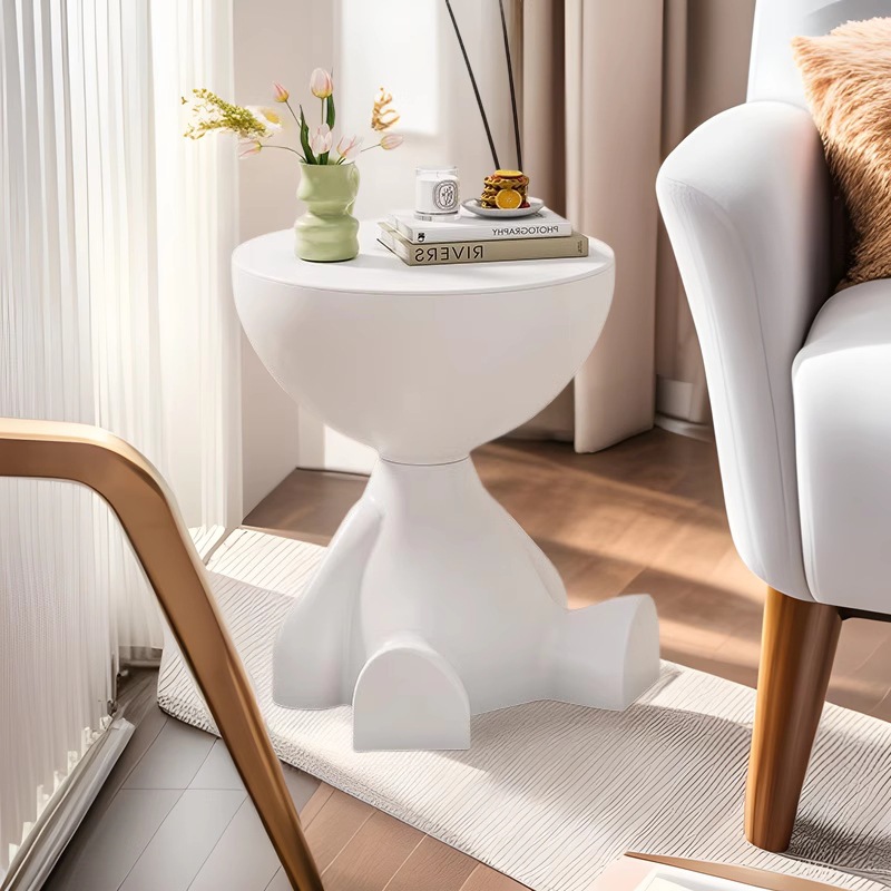 Cream Style Bedside Table Simple Modern Bedroom Home Storage Rack Small Coffee Table Creative Sofa Side Table Bedside Table