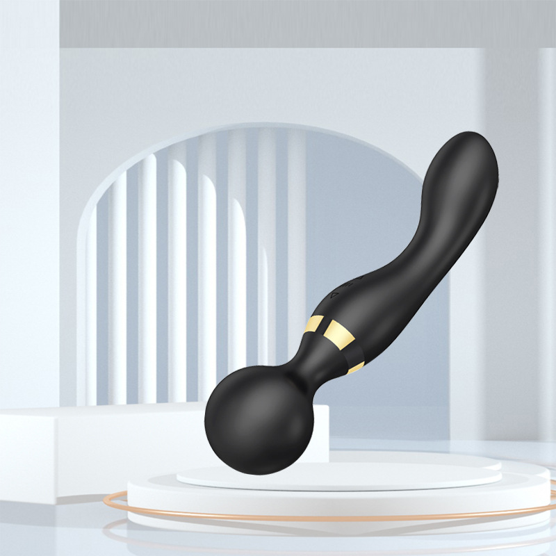QfA female double-headed rechargeable silicone av vibrator G-spot…