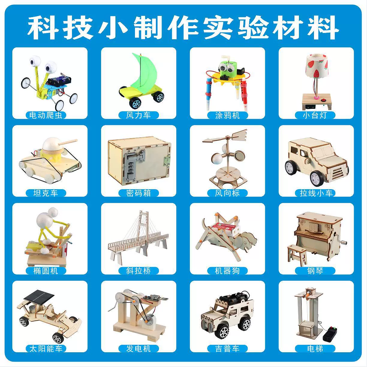 Air fan for students, table lamp, airplane, garbage can for experiments, DIY, mini experiment, science