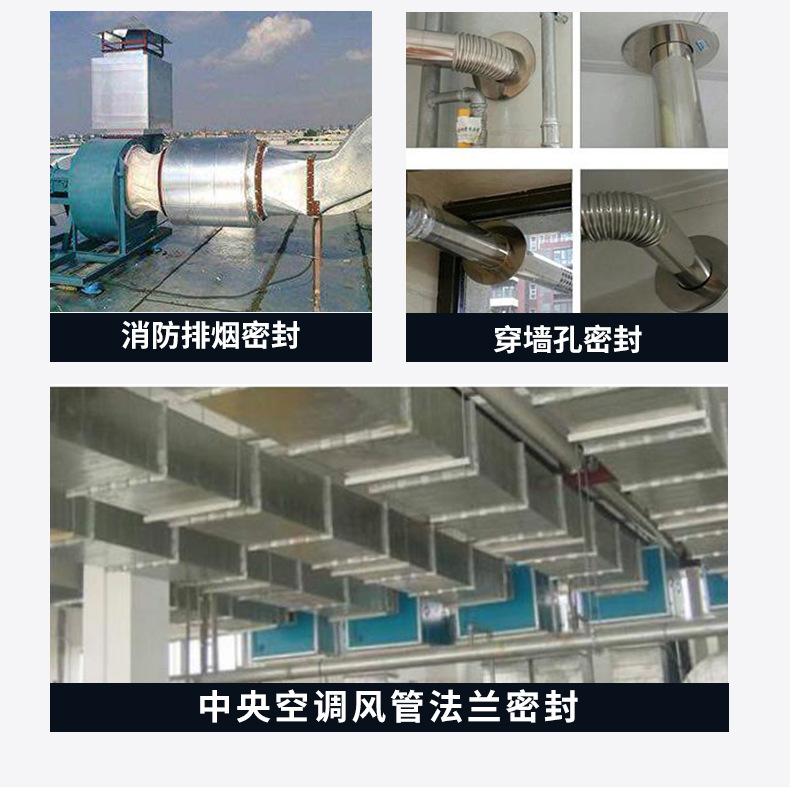 Guangdong manufacturer 8501 9501 flame retardant sealing tape special high temperature resistant self-adhesive adhesive strip for ventilation and exhaust pipes