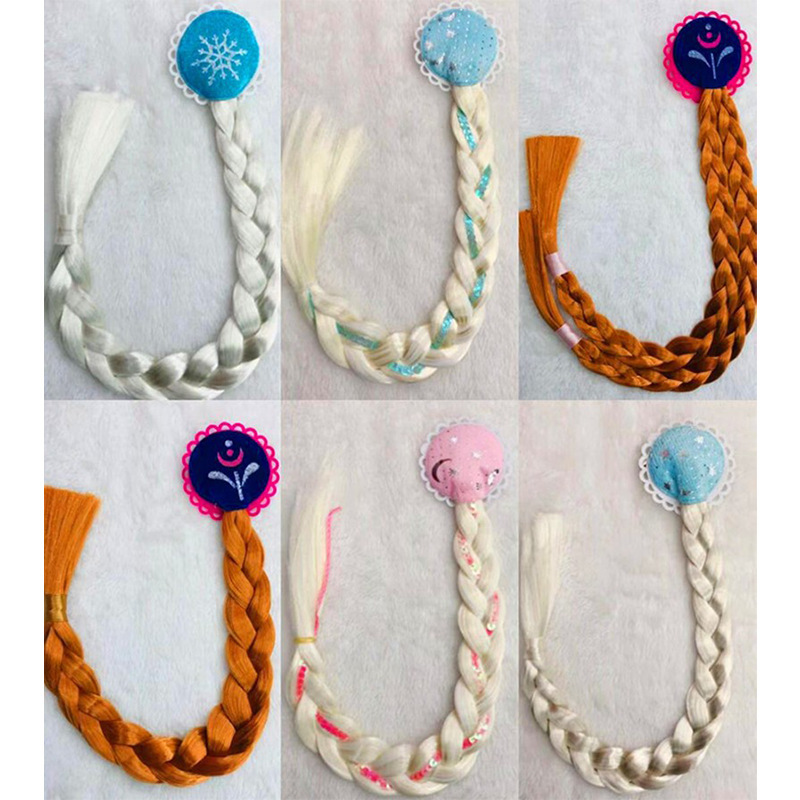 Frozen Kids Wig Braids Princess Aisha Handmade Braids Princess Anna Wig Silver Twist Braids Frozen Kids Wig Braids Princess Aisha Handmade Braids Princess Anna Wig Silver Twist Braids