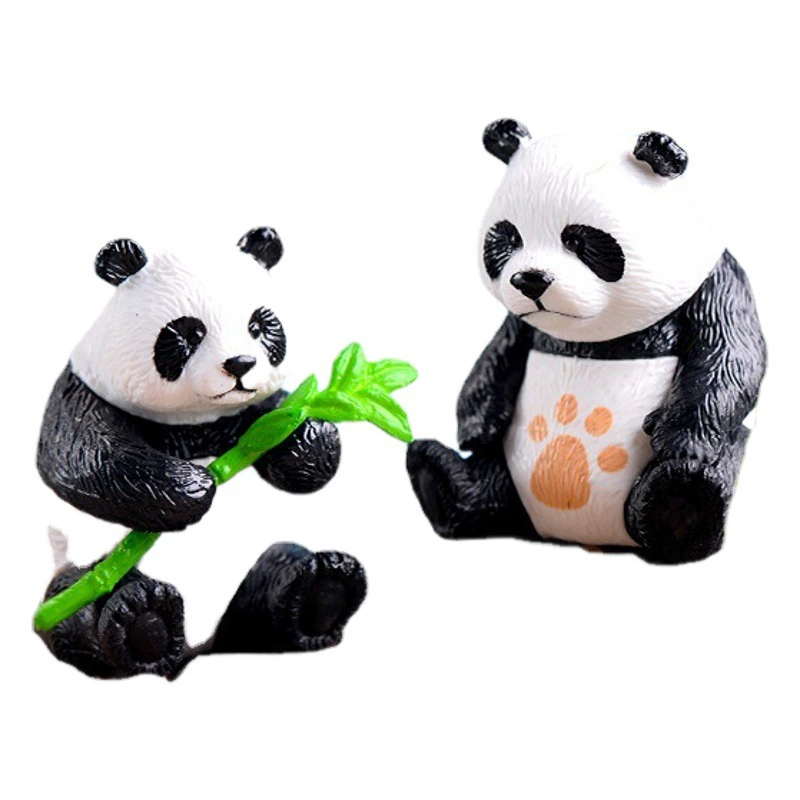 4 гигантских панды микро пейзаж мясистые ПВХ ремесла аксессуары для торта креативные домашние китайские куклы садовые украшения