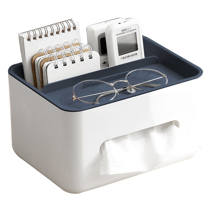 Caja de tejido multifuncional sala de estar caja de almacenamiento de control remoto integrado estudiante dormitorio caja de tejido escritorio papelería almacenamiento