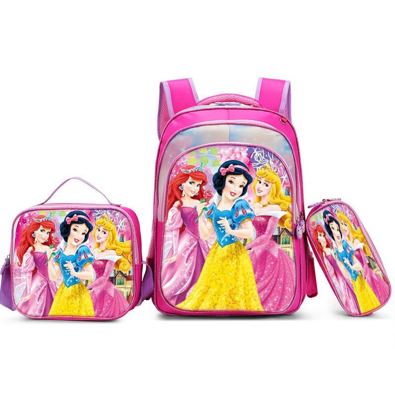 Nuevo Kpop América del Sur 16 pulgadas tres piezas juego de tirón para niños 3D brujas caza mochila de hombro para estudiantes doble espalda