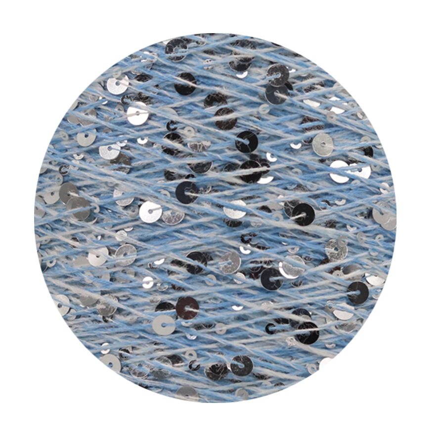 50g algodón lentejuelas hilo 3mm + 6mm peinado tamaño de lujo lentejuelas mano hilo tejer precio al por mayor