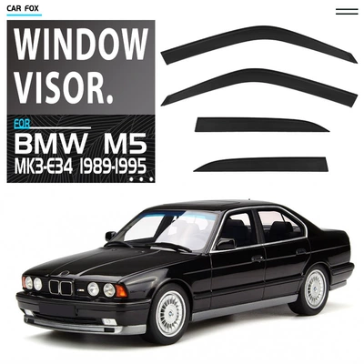 Suitable for Bmw M5 Rain Shield Sun Visor Bmw M5 Window Visor G90 F90 F10 (Rain shield) - standard-packaging-without-logo-bmw-m5-mk3-e34-1989-1995-no-bright-strips-rain-shield-corner-protection-packaging