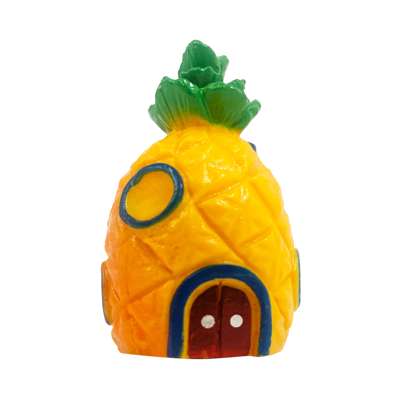 Mini acuario berserk completo, adorno sumergido, casa de piña de dibujos animados, PVC, no se puede romper, tanque de evitación de peces y camarones de acuario