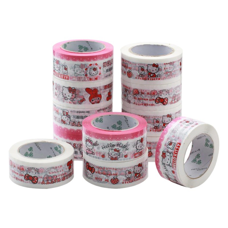 Cinta de sellado de dibujos animados transparente Taobao sellado ancho cinta blanca lindo gato KT embalaje al por mayor embalaje rollo de comercio electrónico
