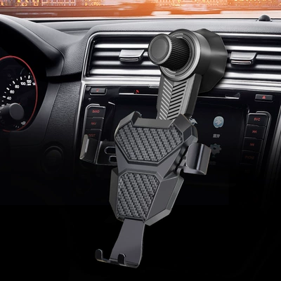 Car phone holder: Car Air Conditioning Support Fixed - carbon-fiber-donkey-kong-long-hook-clip-black