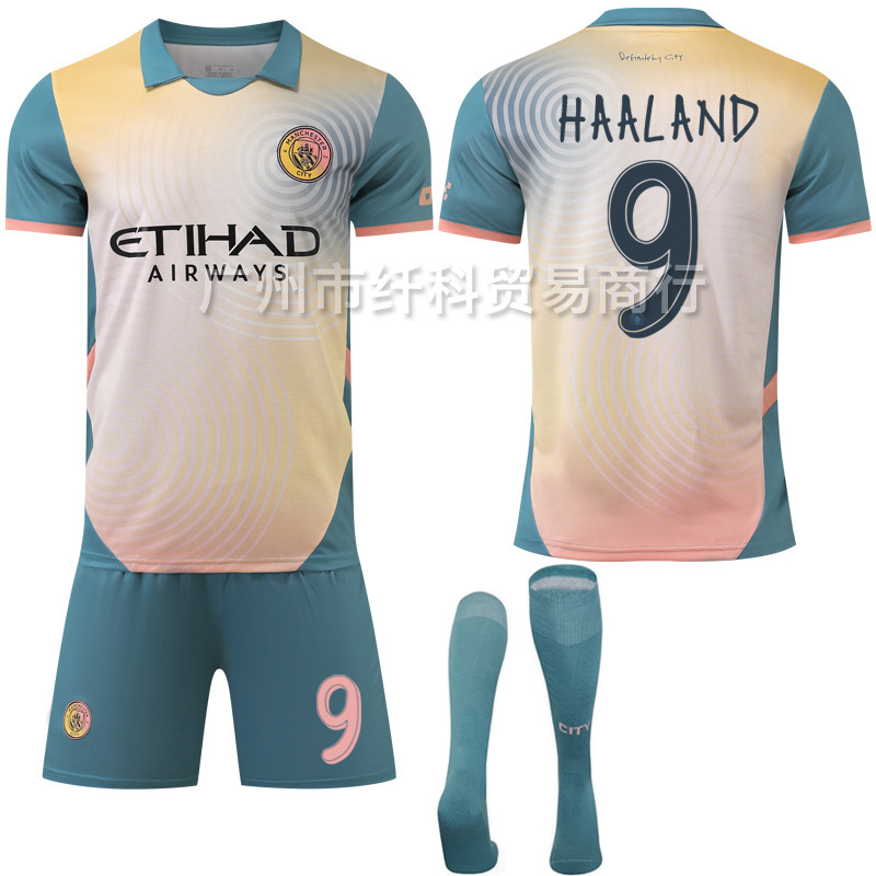 2425 Manchester City Three Away Commemorative Jersey Band Design Absolute Edition Champions League Font No.9 Harland Foden