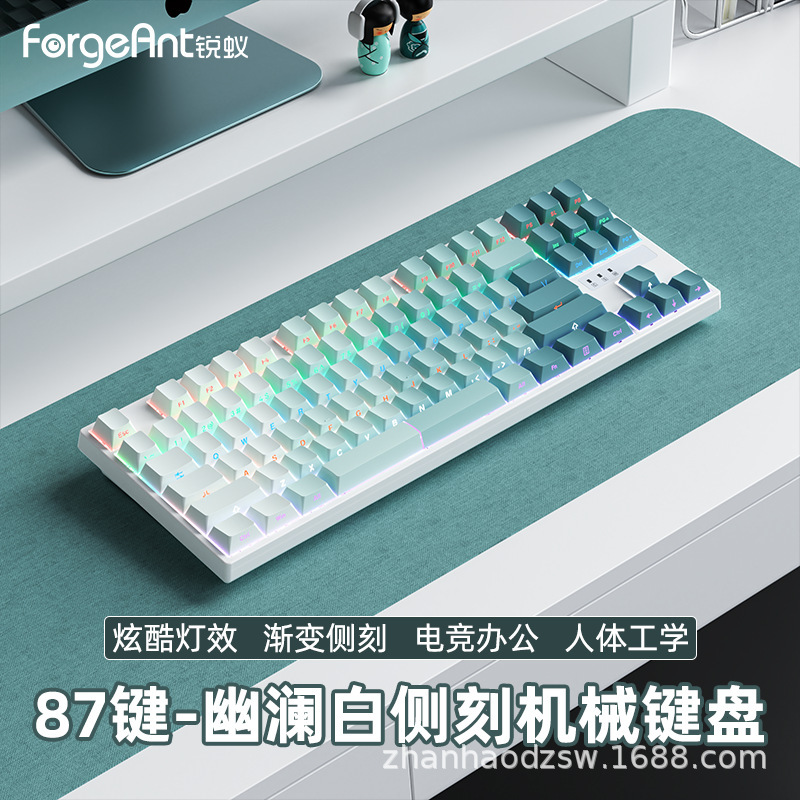 鋭蟻A87側刻機械キーボード全キー87キーホットプラグ電気ゲームオフィス混光コンピュータ周辺機器|undefined