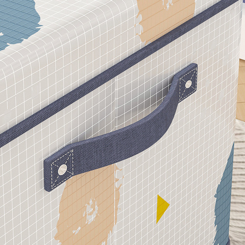 Clothing storage box bedroom underwear storage wardrobe storage moisture-proof PVC household wardrobe storage box with foldable lid