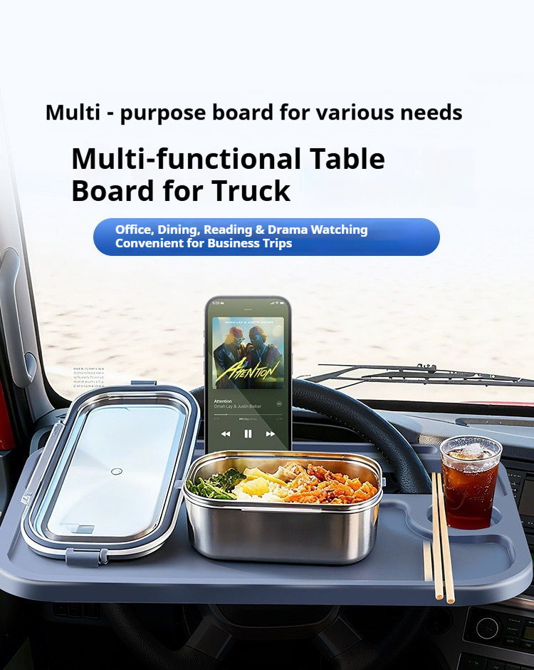 Cross-Border Special Supply Truck Steering Wheel Table, Dining Table, Large Car Accessories, In-Car Driving Table for Drivers