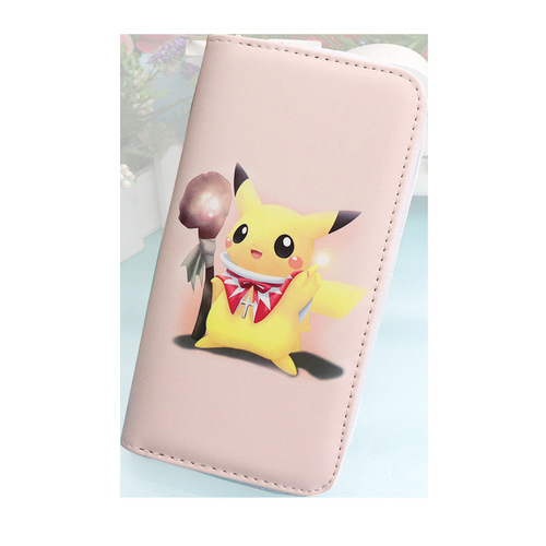 New Korean-style fashionable versatile long zipper money clip cartoon cute simple handheld phone bag