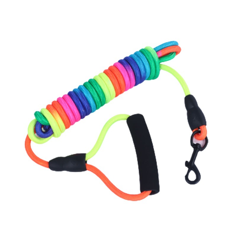 Correa para mascotas perro pequeño perro correa de perro Cadena de perro colorido nylon correa de perro gato viaje Correa anti-perdida