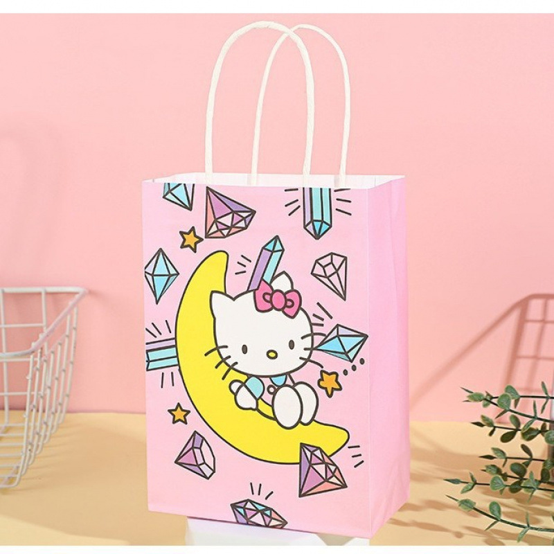 Bolsas de regalo de cumpleaños, bolsas de cartón cartón, bolsas de embalaje para llevar, bolsas de embalaje de regalo de fiesta para niños, bolsas de mano