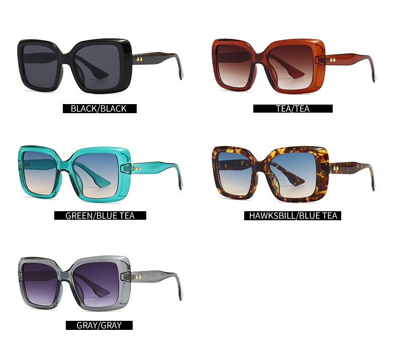Cross border foreign trade new modern retro square frame sunglasses INS style street style big name sunglasses 9147_voghion.com