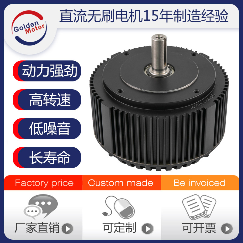 大功率电机 5KW 无刷直流风冷电机 48V 割草机电机 卡丁车电机