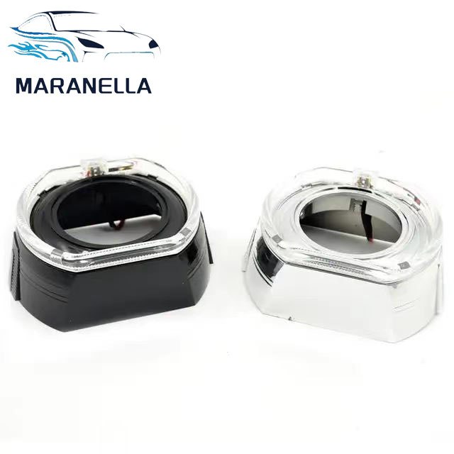 Cross-border two-color light guide integrated decorative cover LED angel eyes 2.5-inch 3-inch automotive headlights accessories universal car lights