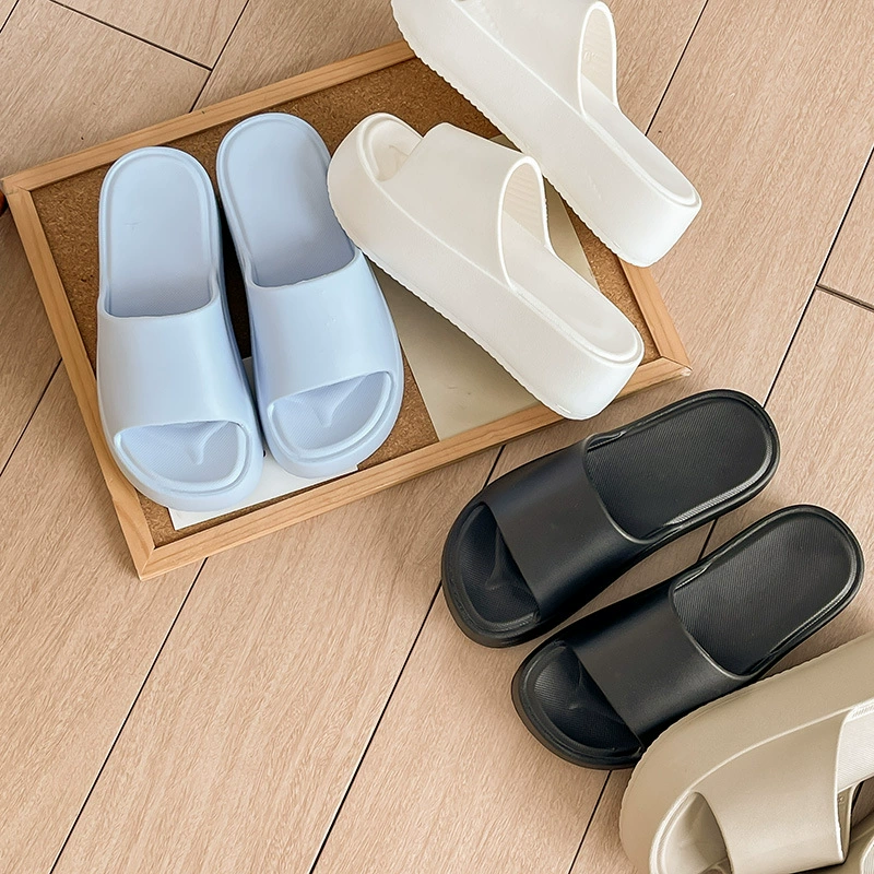 Новый модный толстый фон EVA слово тапочки женская летняя студентка носит простые однотонные холодные тапочки внутри и снаружи дома